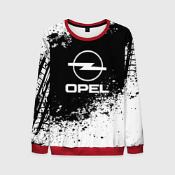 Свитшот мужской Opel: Black Spray, цвет: 3D-красный