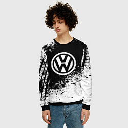 Свитшот мужской Volkswagen: Black Spray, цвет: 3D-черный — фото 2