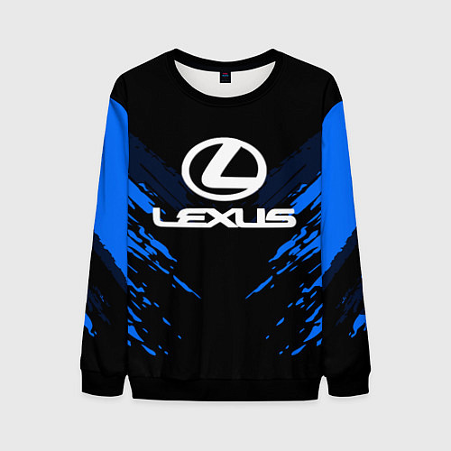 Мужской свитшот Lexus: Blue Anger / 3D-Черный – фото 1