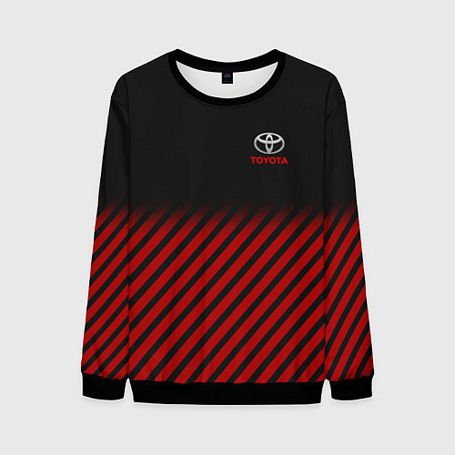 Мужской свитшот Toyota: Red Lines / 3D-Черный – фото 1