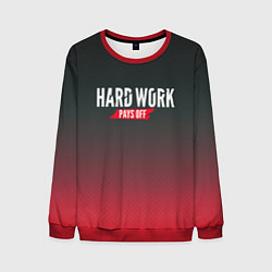 Свитшот мужской Hard Work Pays Off: Red, цвет: 3D-красный