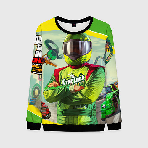 Мужской свитшот GTA V: Online Racer / 3D-Черный – фото 1