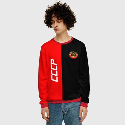 Мужской свитшот СССР: Red Collection / 3D-Красный – фото 3