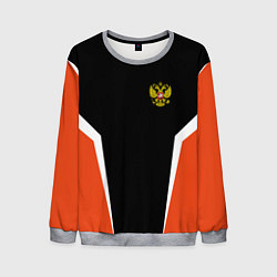 Свитшот мужской Russia: Orange Sport, цвет: 3D-меланж