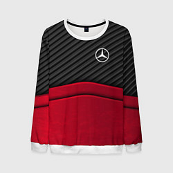 Свитшот мужской Mercedes Benz: Red Carbon, цвет: 3D-белый