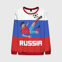 Свитшот мужской Russia Footballer, цвет: 3D-красный