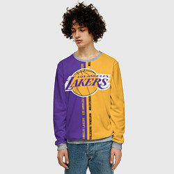 Свитшот мужской NBA: LA Lakers, цвет: 3D-меланж — фото 2