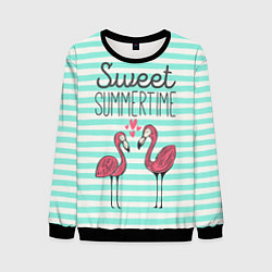 Свитшот мужской Sweet Summer Flamingo, цвет: 3D-черный