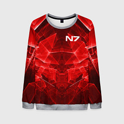 Мужской свитшот Mass Effect: Red Armor N7