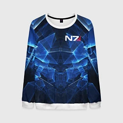 Мужской свитшот Mass Effect: Blue Armor N7