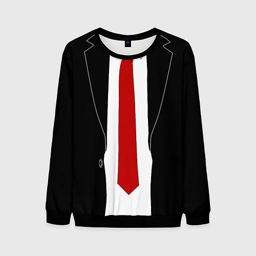 Мужской свитшот Hitman 47 / 3D-Черный – фото 1