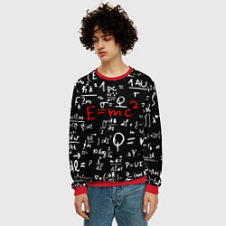Свитшот мужской E=mc2: Black Style, цвет: 3D-красный — фото 2
