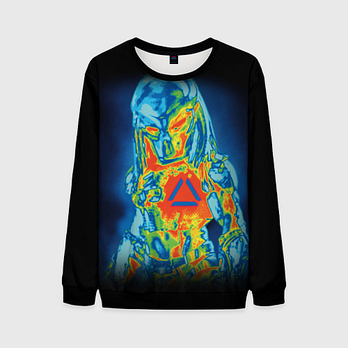 Мужской свитшот Predator Vision / 3D-Черный – фото 1