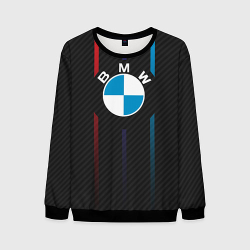 Мужской свитшот BMW: Three Lines / 3D-Черный – фото 1