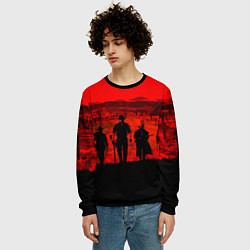 Свитшот мужской RDR 2: Sunset, цвет: 3D-черный — фото 2