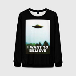 Мужской свитшот I Want To Believe