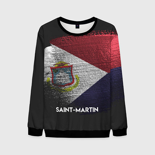 Мужской свитшот Saint Martin Style / 3D-Черный – фото 1