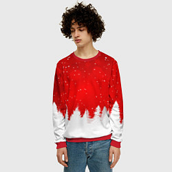 Свитшот мужской Christmas pattern, цвет: 3D-красный — фото 2