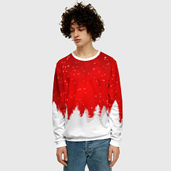 Свитшот мужской Christmas pattern, цвет: 3D-белый — фото 2