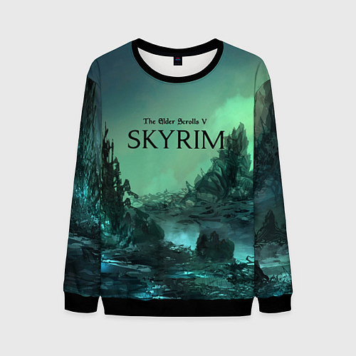 Мужской свитшот SKYRIM / 3D-Черный – фото 1