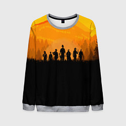 Свитшот мужской Red Dead Redemption: Orange Sun, цвет: 3D-меланж