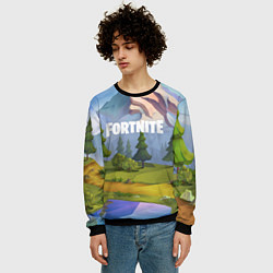 Свитшот мужской Fortnite: Forest View, цвет: 3D-черный — фото 2
