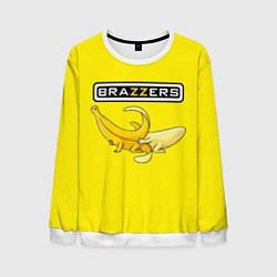 Свитшот мужской Brazzers: Yellow Banana, цвет: 3D-белый