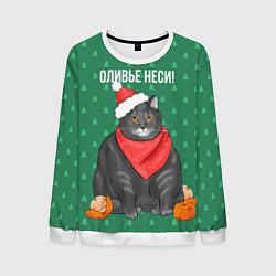 Свитшот мужской Оливье неси, цвет: 3D-белый