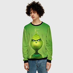 Свитшот мужской Гринч, цвет: 3D-черный — фото 2
