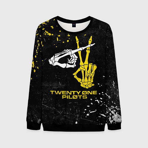 Мужской свитшот TOP: Skeleton Clique / 3D-Черный – фото 1