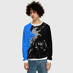 Свитшот мужской Makoto Yuki: Persona 5, цвет: 3D-белый — фото 2