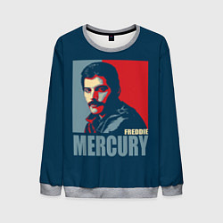 Свитшот мужской Queen: Freddie Mercury, цвет: 3D-меланж