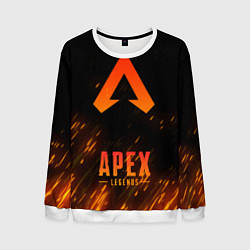 Свитшот мужской Apex Legends: Orange Flame, цвет: 3D-белый