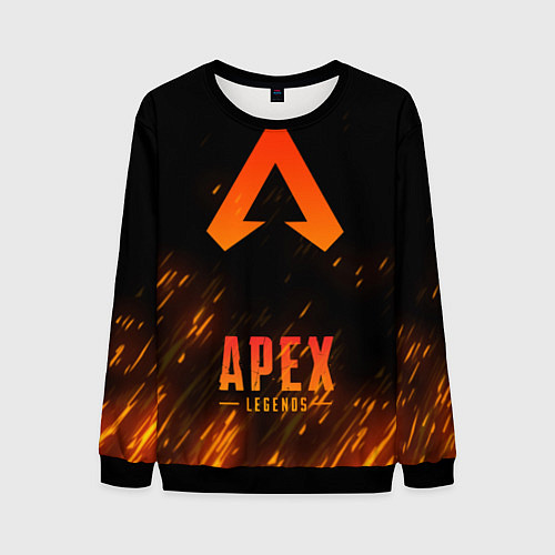 Мужской свитшот Apex Legends: Orange Flame / 3D-Черный – фото 1
