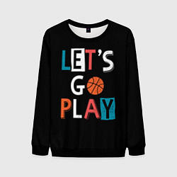 Свитшот мужской Let is go play, цвет: 3D-черный
