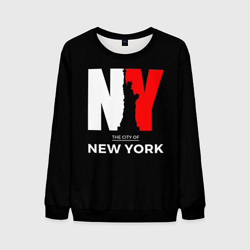 Мужской свитшот New York City / 3D-Черный – фото 1