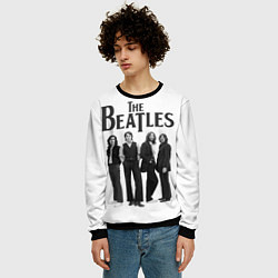 Свитшот мужской The Beatles: White Side, цвет: 3D-черный — фото 2