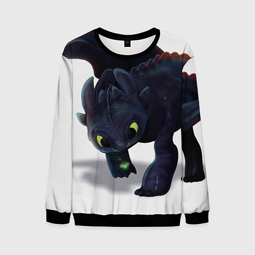 Мужской свитшот Как приручить дракона / 3D-Черный – фото 1