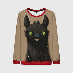 Свитшот мужской Как приручить дракона, цвет: 3D-красный