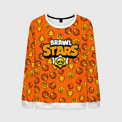 Свитшот мужской Brawl Stars: Orange Team, цвет: 3D-белый