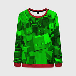 Свитшот мужской Minecraft game characters, цвет: 3D-красный