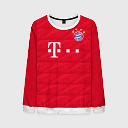 Свитшот мужской FC Bayern: Lewandowski Home 19-20, цвет: 3D-белый