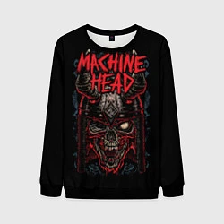Свитшот мужской Machine Head: Blooded Skull, цвет: 3D-черный