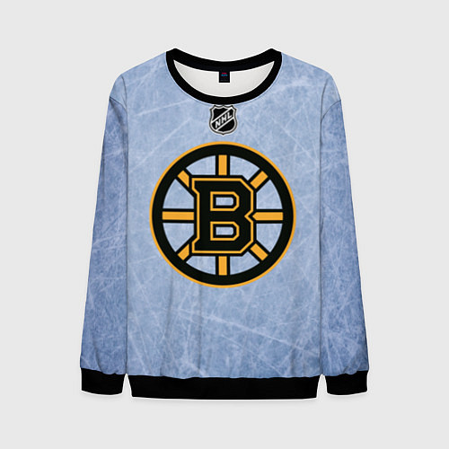 Мужской свитшот Boston Bruins: Hot Ice / 3D-Черный – фото 1