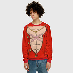 Свитшот мужской One Piece грудь Луффи со шляпой для косплея, цвет: 3D-красный — фото 2