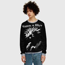 Свитшот мужской Король и Шут Анархия спина, цвет: 3D-меланж — фото 2