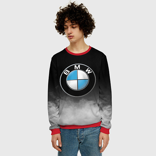 Мужской свитшот BMW / 3D-Красный – фото 3
