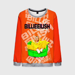 Свитшот мужской Billie Eilish: Orange Mood, цвет: 3D-меланж
