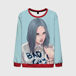 Свитшот мужской Billie Eilish: Bad Guy, цвет: 3D-красный