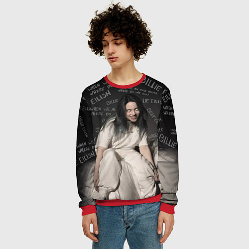 Мужской свитшот BILLIE EILISH: Where Do We Go / 3D-Красный – фото 3